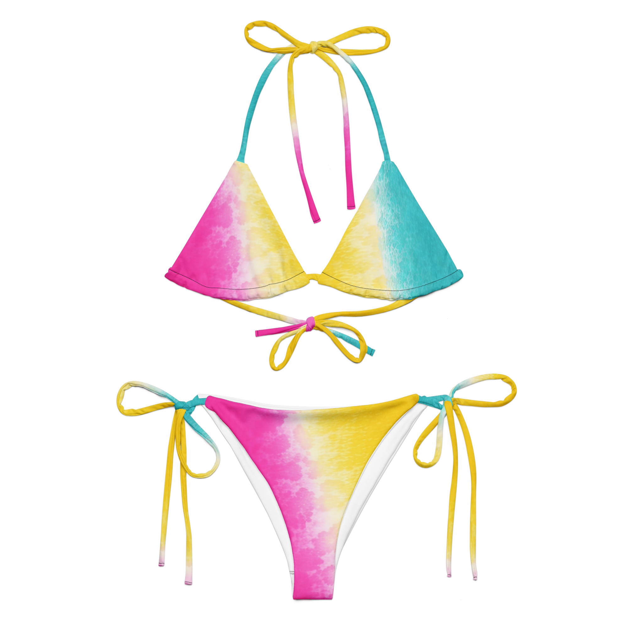 Woman's Tricolor String Bikini